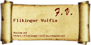 Flikinger Vulfia névjegykártya